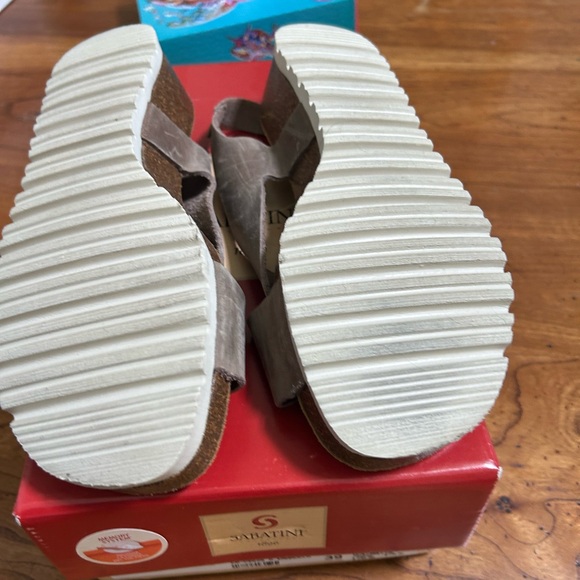 Sabatini memory foam wedge leather sandals - Picture 4 of 4